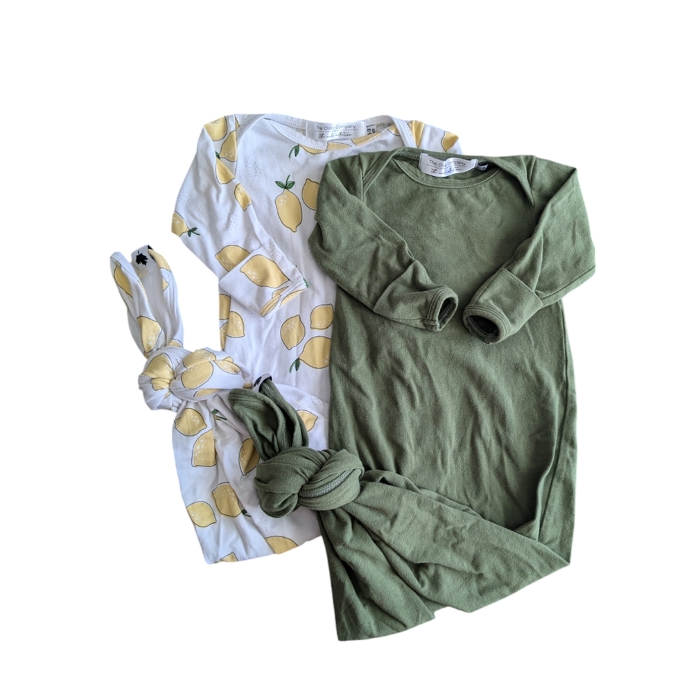 The OVer Company 0-3 month baby gowns (X2)